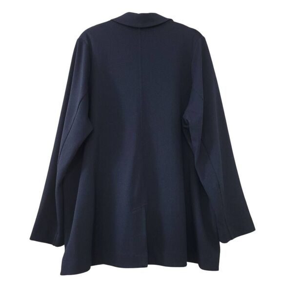 Athleta Venice Blazer Plus Size 20 Navy Heather Ponte Knit Stretch Casual Office - Picture 4 of 9